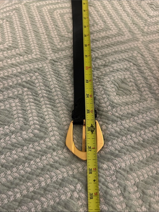 GUCCI Woman Gold Black Lizard Leather Belt main image 7